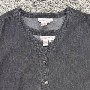 Silhouettes Gray/ Black Wash Denim Button Up and Dress